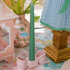 Summer Candleware | Candle Holders<Mrs. Alice Petal Pink Ceramic Bow Candle Holder (Pair)