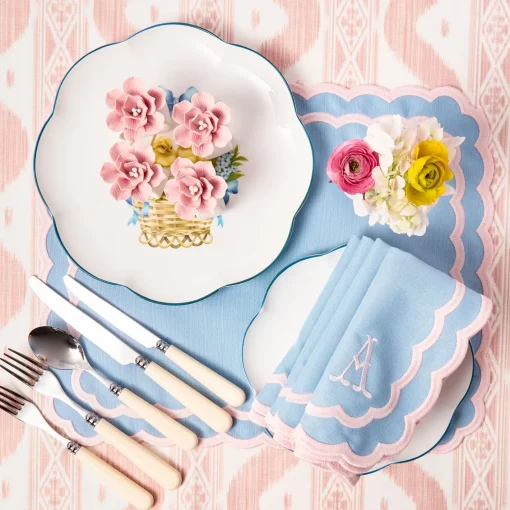 Napkin Rings & Bows | For Her<Mrs. Alice Petal Pink Fiore Napkin Rings (Set of 4)