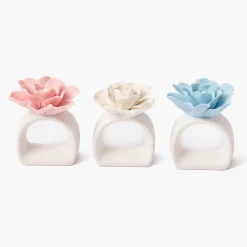 Napkin Rings & Bows | For Her<Mrs. Alice Petal Pink Fiore Napkin Rings (Set of 4)