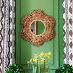 Mirrors<Mrs. Alice Petite Rattan Martha Mirror