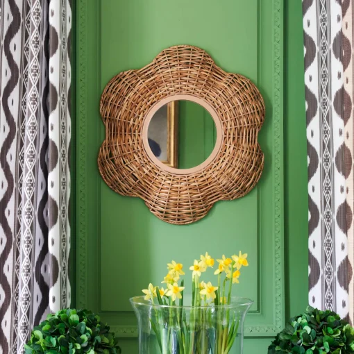 Mirrors<Mrs. Alice Petite Rattan Martha Mirror