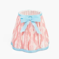 Lampshades<Mrs. Alice Pink & Blue Ikat Bow Lampshade (18cm)