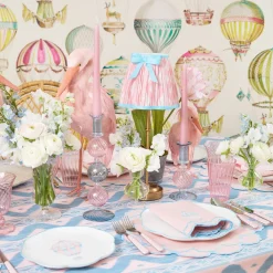 Lampshades<Mrs. Alice Pink & Blue Ikat Bow Lampshade (18cm)