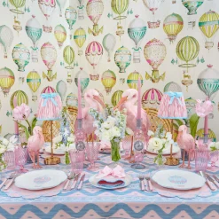 Lampshades<Mrs. Alice Pink & Blue Ikat Bow Lampshade (18cm)
