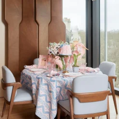 Tablecloths<Mrs. Alice Pink & Blue Ikat Tablecloth