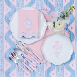 Tablecloths<Mrs. Alice Pink & Blue Ikat Tablecloth