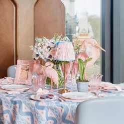 Tablecloths<Mrs. Alice Pink & Blue Ikat Tablecloth