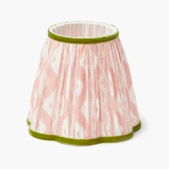 Lampshades<Mrs. Alice Pink & Green Ikat Lampshade (18cm)