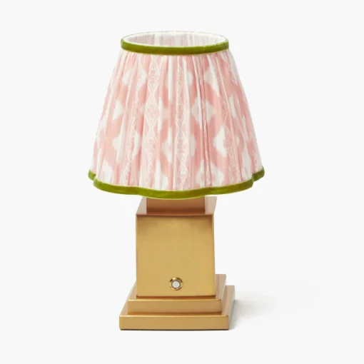 Lampshades<Mrs. Alice Pink & Green Ikat Lampshade (18cm)