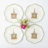 Dinner Plates | Crockery Sets<Mrs. Alice Pink & Green Pagoda Dinner Plates (Set of 4)