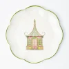 Dinner Plates<Mrs. Alice Pink & Green Pagoda Dinner Plate