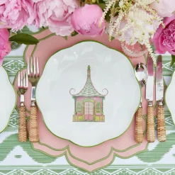 Dinner Plates<Mrs. Alice Pink & Green Pagoda Dinner Plate