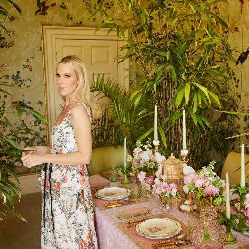 Dinner Plates | Crockery Sets<Mrs. Alice Pink & Green Pagoda Dinner Plates (Set of 4)