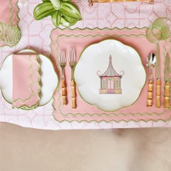 Dinner Plates<Mrs. Alice Pink & Green Pagoda Dinner Plate