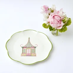 Dinner Plates | Crockery Sets<Mrs. Alice Pink & Green Pagoda Dinner Plates (Set of 4)