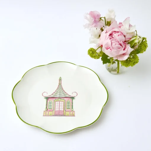 Dinner Plates | Crockery Sets<Mrs. Alice Pink & Green Pagoda Dinner Plates (Set of 4)