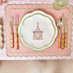 Dinner Plates<Mrs. Alice Pink & Green Pagoda Dinner Plate