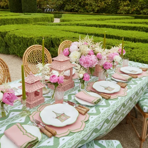 Dinner Plates<Mrs. Alice Pink & Green Pagoda Dinner Plate