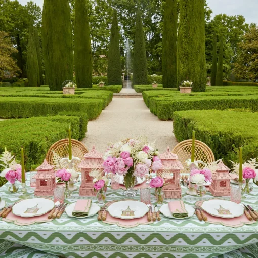 Dinner Plates<Mrs. Alice Pink & Green Pagoda Dinner Plate
