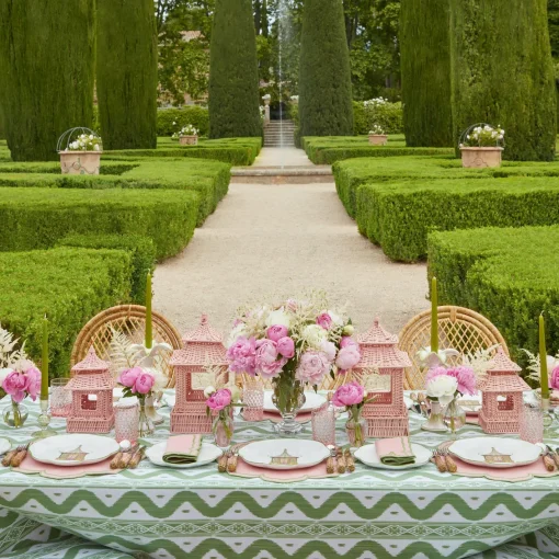 Dinner Plates<Mrs. Alice Pink & Green Pagoda Dinner Plate
