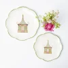 Starter Plates<Mrs. Alice Pink & Green Pagoda Starter Plate