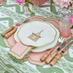 Starter Plates<Mrs. Alice Pink & Green Pagoda Starter Plate
