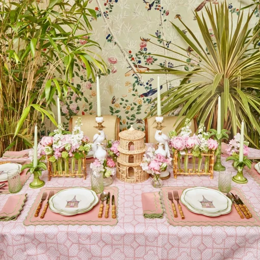 Starter Plates<Mrs. Alice Pink & Green Pagoda Starter Plate