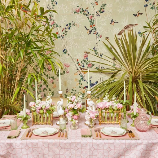Starter Plates | Crockery Sets<Mrs. Alice Pink & Green Pagoda Starter Plate (Set of 4)