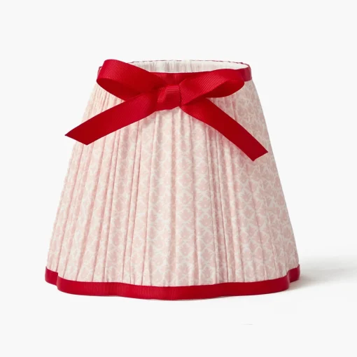 Lampshades<Mrs. Alice Pink & Red Lotus Bow Lampshade (18cm)