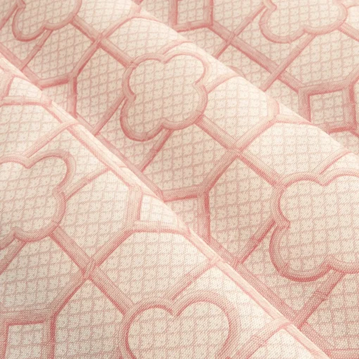 Serena Fresson Fabrics<Mrs. Alice Pink Bamboo Trellis Fabric