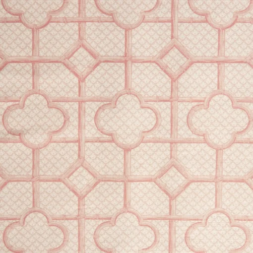 Serena Fresson Fabrics<Mrs. Alice Pink Bamboo Trellis Fabric