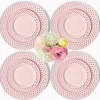 Summer Crockery | Crockery Sets<Mrs. Alice Pink Basketweave Dinner & Starter Plates (Set of 8)