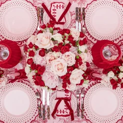 Summer Crockery | Crockery Sets<Mrs. Alice Pink Basketweave Dinner & Starter Plates (Set of 8)