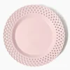 Summer Crockery | Dinner Plates<Mrs. Alice Pink Basketweave Dinner Plate