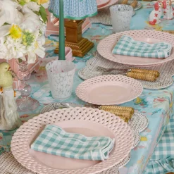 Summer Crockery | Starter Plates<Mrs. Alice Pink Basketweave Starter Plate (Set of 4)