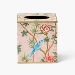 For Her | For The Homemaker<Mrs. Alice Pink Chinoiserie Tole Tissue Box