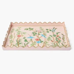 Trays | For Her<Mrs. Alice Pink Chinoiserie Tole Tray