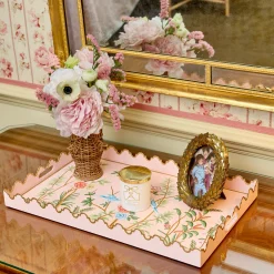 Trays | For Her<Mrs. Alice Pink Chinoiserie Tole Tray
