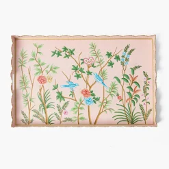 Trays | For Her<Mrs. Alice Pink Chinoiserie Tole Tray