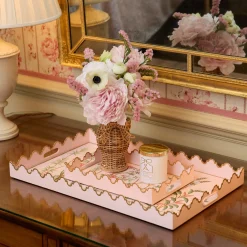 Trays | For Her<Mrs. Alice Pink Chinoiserie Tole Tray