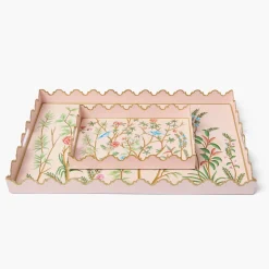 Trays | For Her<Mrs. Alice Pink Chinoiserie Tole Tray