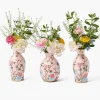 Vases | Vases & Planters<Mrs. Alice Pink Chinoiserie Tole Vases (Set of 3)