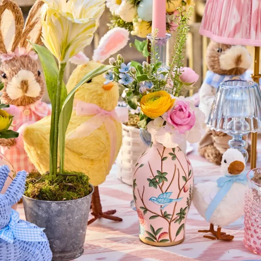 Vases | Vases & Planters<Mrs. Alice Pink Chinoiserie Tole Vases (Set of 3)
