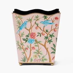 For Her | For The Homemaker<Mrs. Alice Pink Chinosierie Tole Bin