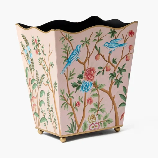 For Her | For The Homemaker<Mrs. Alice Pink Chinosierie Tole Bin