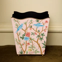 For Her | For The Homemaker<Mrs. Alice Pink Chinosierie Tole Bin