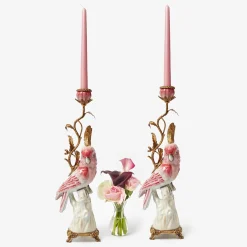 Summer Candleware | Candle Holders<Mrs. Alice Pink Cockatiel Candle Holder