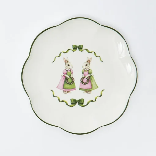 Dinner Plates<Mrs. Alice Pink Cottontail Bunny Dinner Plate
