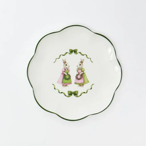 Starter Plates<Mrs. Alice Pink Cottontail Bunny Starter Plate