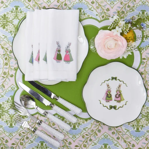 Starter Plates<Mrs. Alice Pink Cottontail Bunny Starter Plate